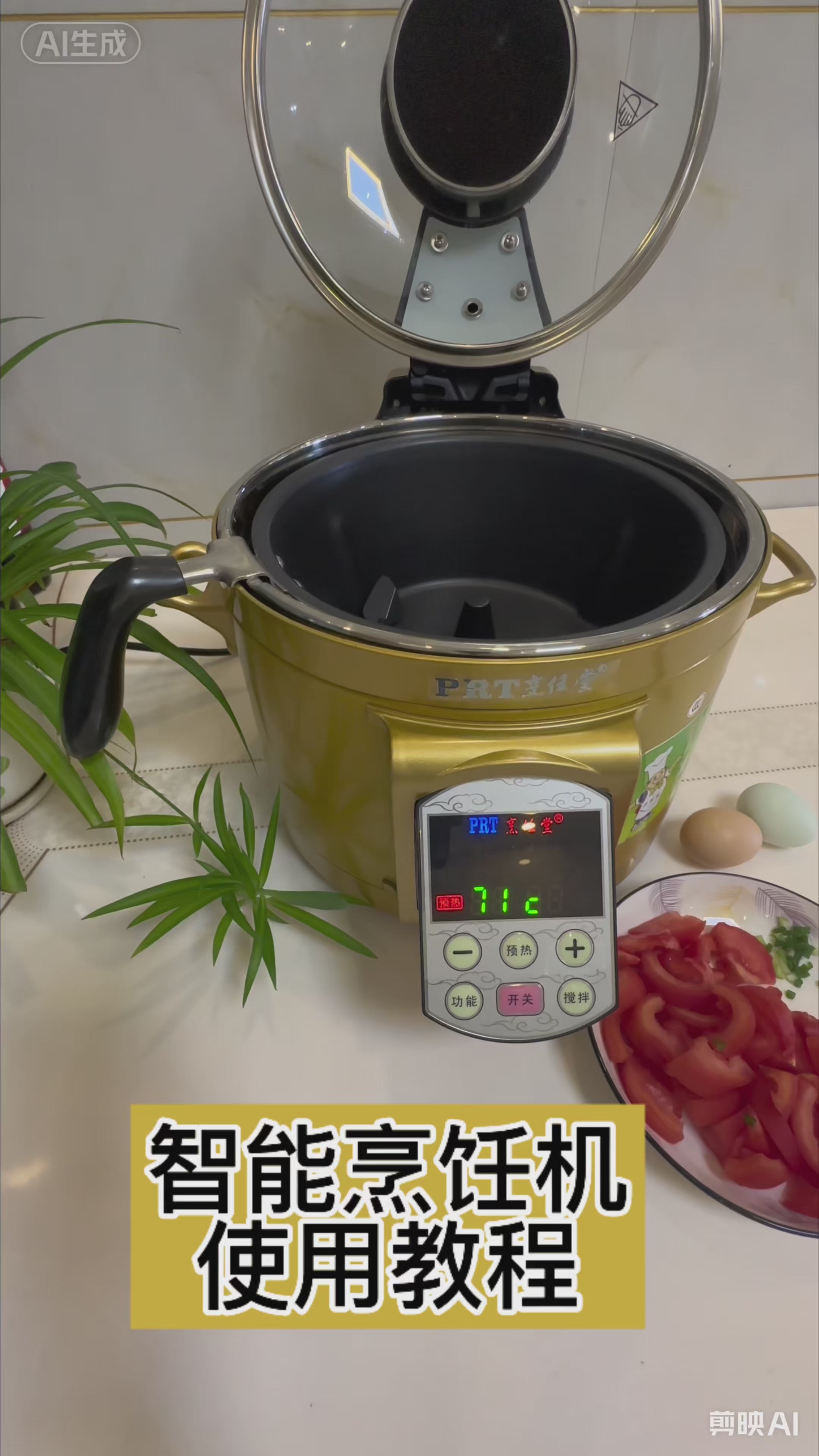 PRT Multifunctional Automatic Smart Cooking Appliance /Stir-Fry Machine / "Lazy Cook's" Pot/Smart Mobile Kitchen for chinesefood